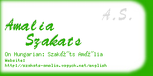 amalia szakats business card